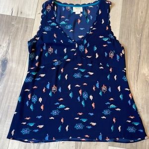 Maeve Turtle design tank top, size 4.